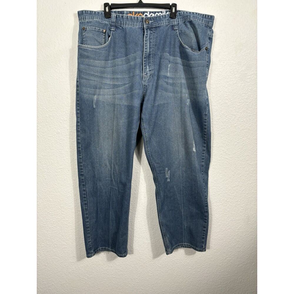 Akademiks Jeans 46X32 Baggy Wide Leg Y2K 90s Skater Hip Hop Actual Measure 45x28